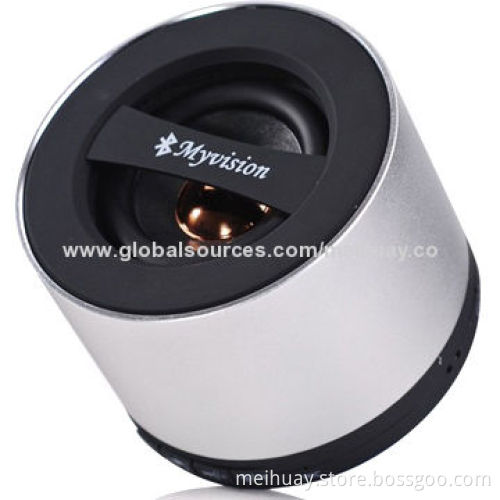 Mini Outdoor Portable Round Bluetooth Speaker With Metal Material